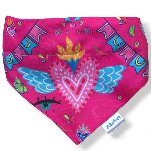 Bandana para mascotas Hearts party