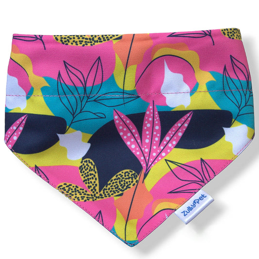 Bandana para mascotas Tropical neón