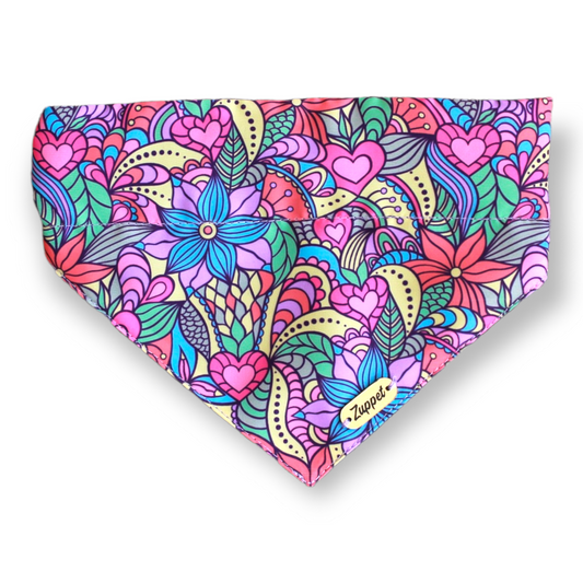 Bandana para mascotas love and flowers mandala - Zuppet Chile SpA